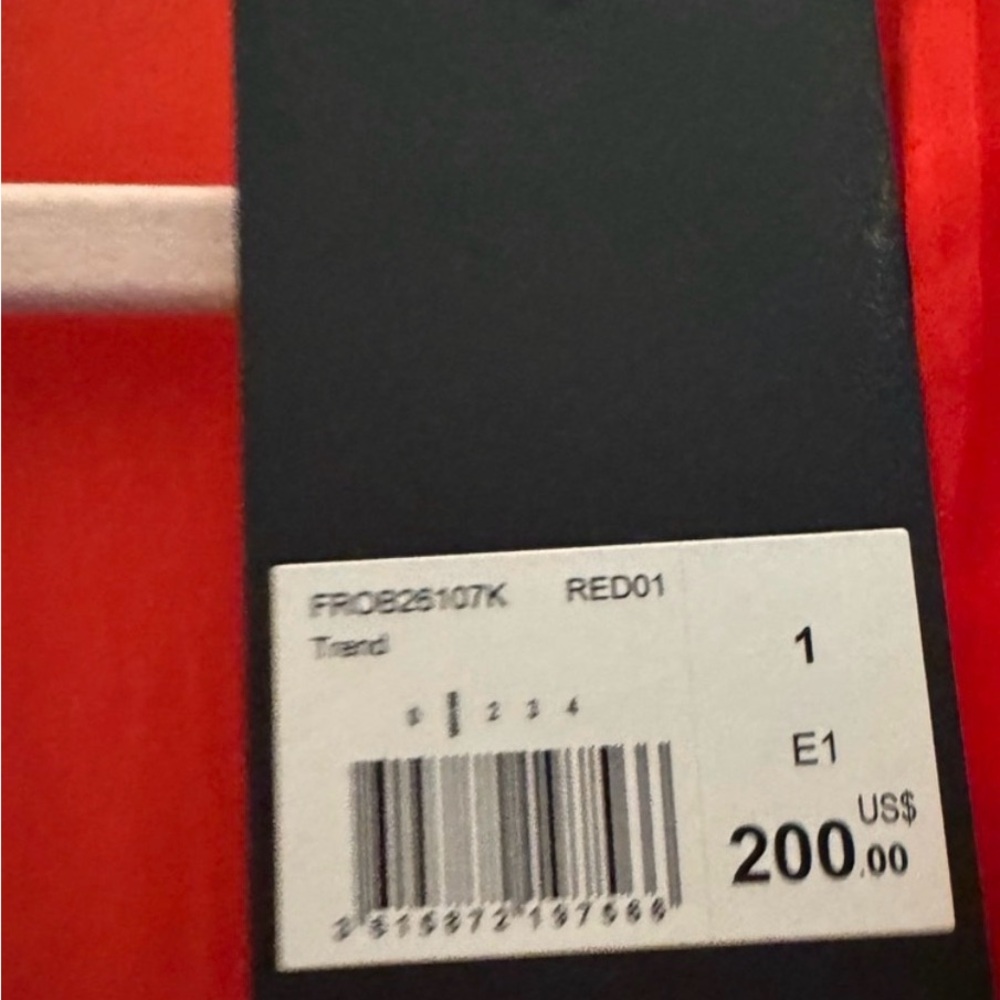 NWT The Kooples Red V-Neck Satin Dress with Black Waist Trim - Picture 10 of 10